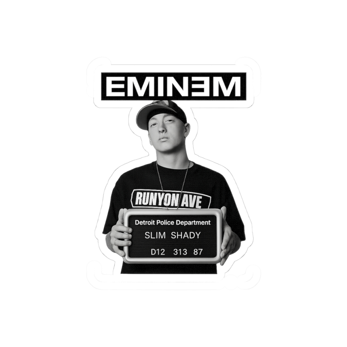Eminem Bold Portrait Sticker - Official stickers merchandise