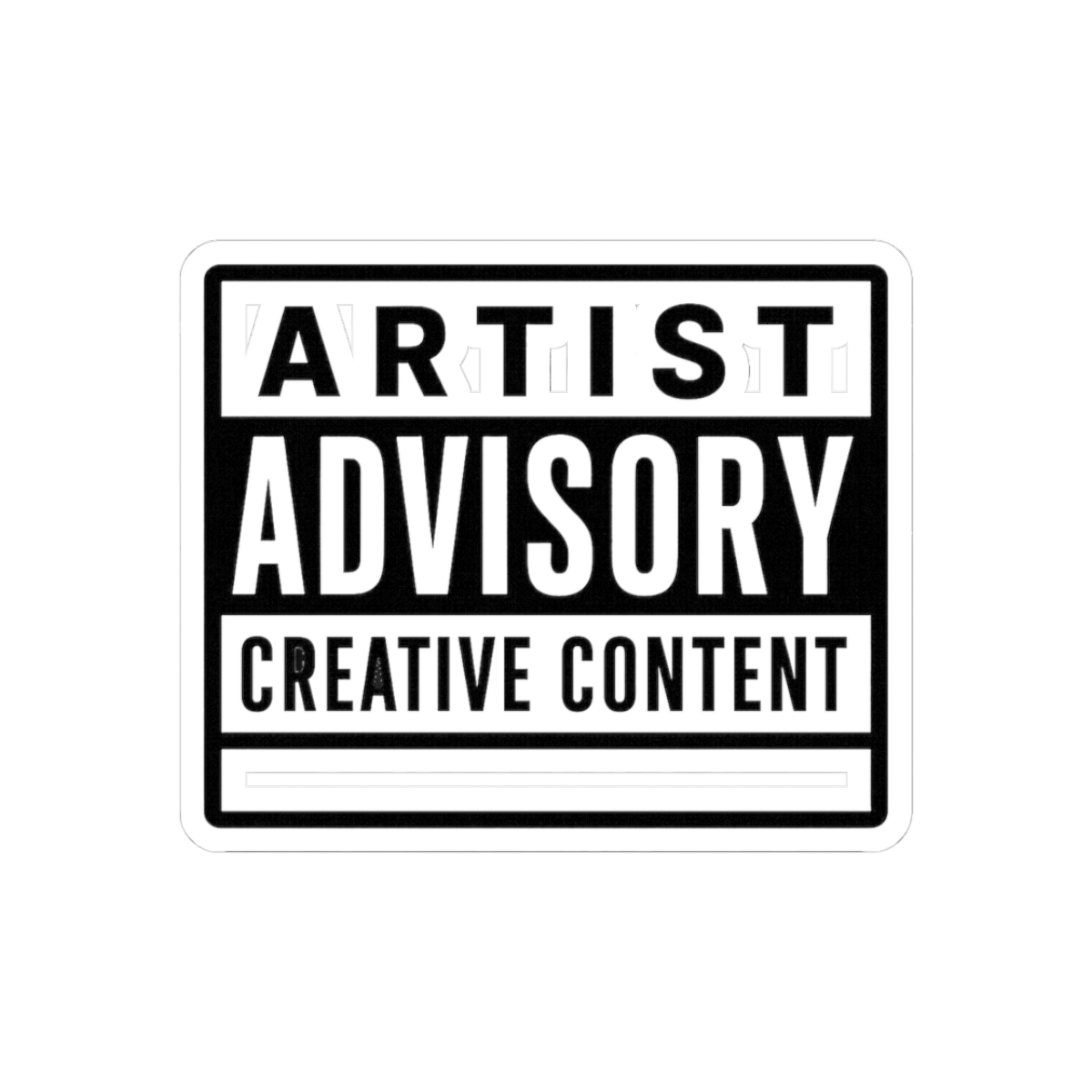 Artist Advisory Sticker - Official stickers merchandise